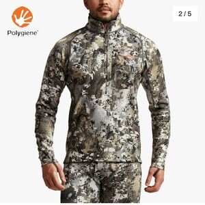 Sitka Men's Heavyweight Zip-T Camouflage Pullover XL